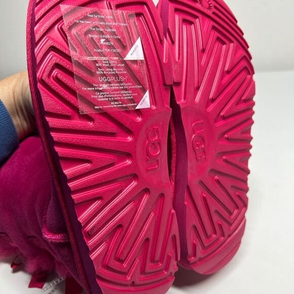Ugg Mini Bailey Bow II Pink Azalea Fur Boots Big Kids Size 5 Women’s Size 6,5NWT - Picture 5 of 10